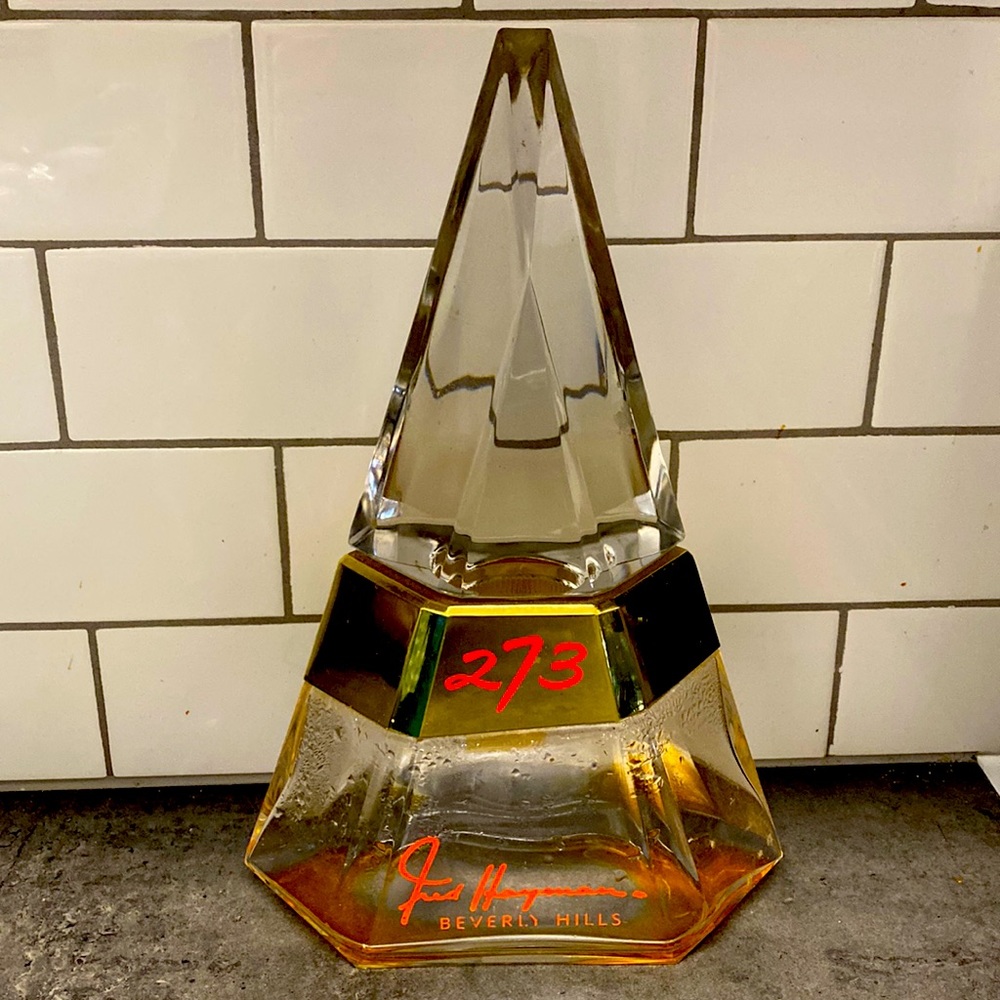 Factice perfume bottle approximately 12 1/2 inches tall